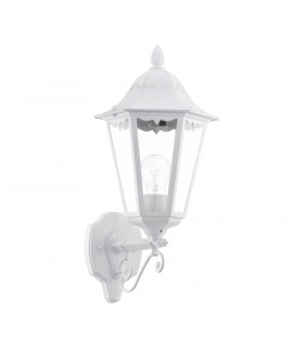 1 Light Outdoor Wall Lantern White IP44, E27