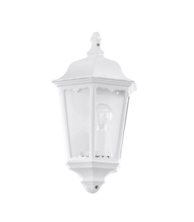 1 Light Outdoor Wall Lantern White IP44, E27