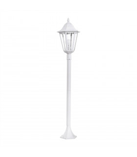 1 Light Outdoor Lamp Post White IP44, E27