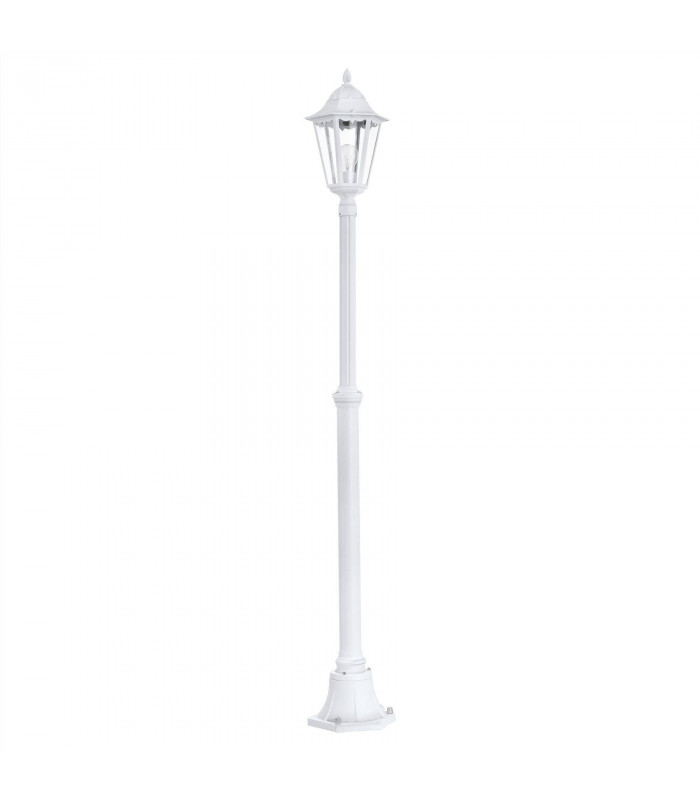 1 Light Outdoor Lamp Post White IP44, E27