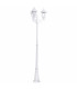 3 Light Outdoor Triple Lamp Post White IP44, E27