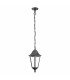 1 Light Outdoor Pendant Lantern Black, Silver-Patina IP44, E27