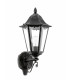 1 Light Outdoor Wall Lantern Black, Silver-Patina IP44, E27