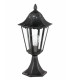 1 Light Outdoor Pedestal Black, Silver-Patina IP44, E27
