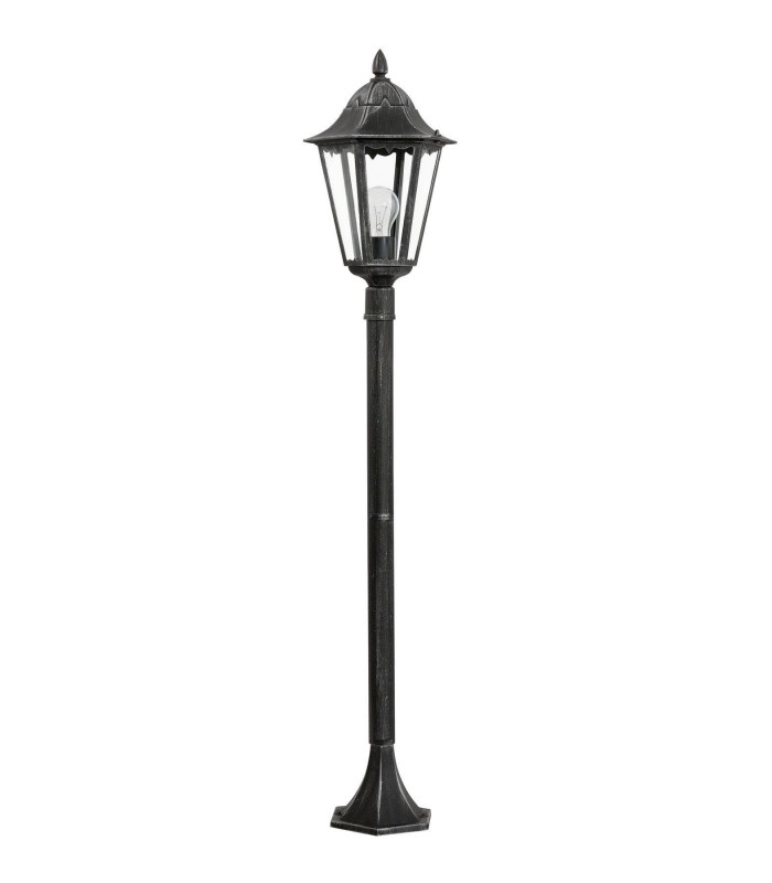 1 Light Outdoor Lamp Post Black, Silver-Patina IP44, E27