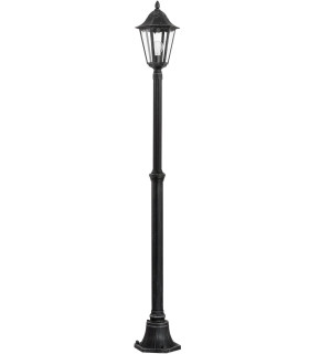 1 Light Outdoor Lamp Post Black, Silver-Patina 6567, E27