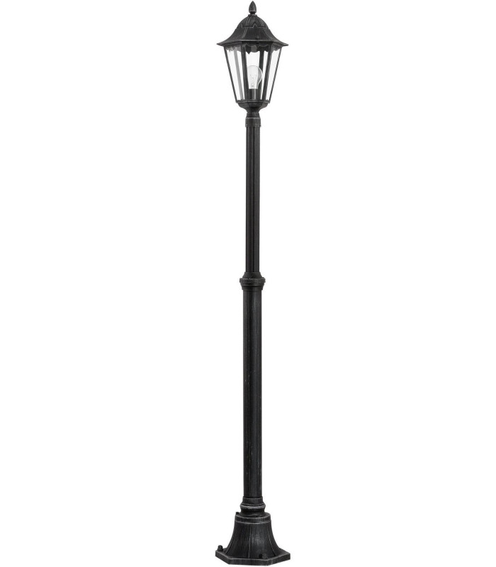 1 Light Outdoor Lamp Post Black, Silver-Patina 6567, E27