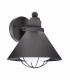 1 Light Outdoor Wall Downlight Black IP44, E27