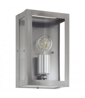 1 Light Outdoor Flush Wall Light Stainless Steel IP44, E27