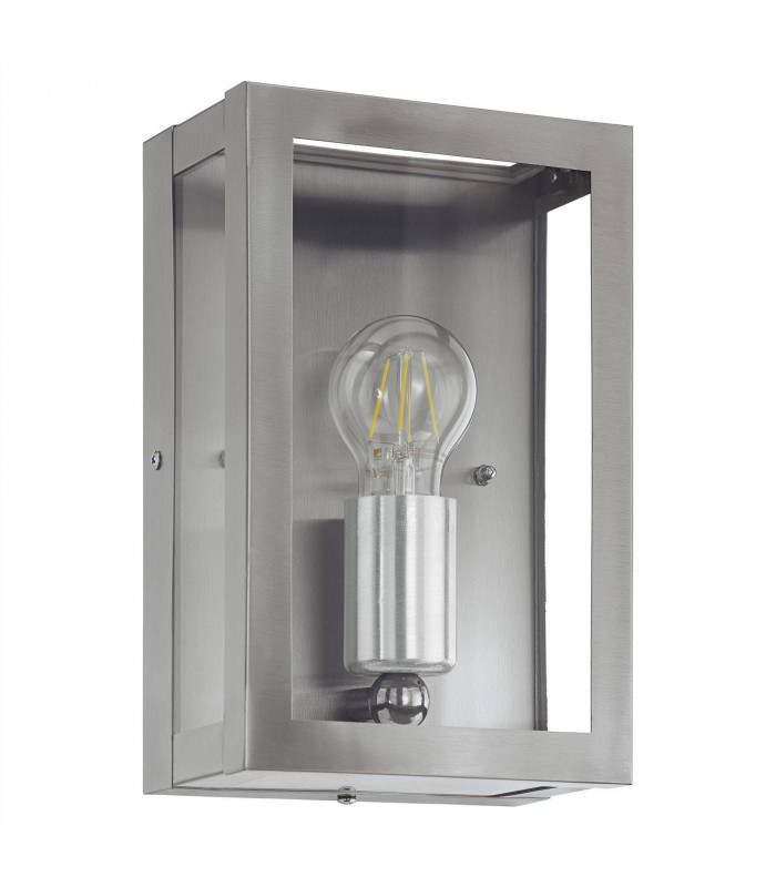 1 Light Outdoor Flush Wall Light Stainless Steel IP44, E27
