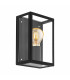1 Light Outdoor Flush Wall Light Black IP44, E27