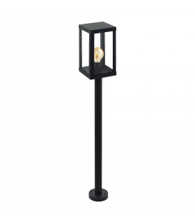 1 Light Outdoor Bollard Lantern Black IP44, E27