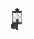 1 Light Outdoor Wall Light Black IP44, E27
