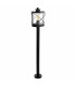 1 Light Outdoor Bollard Lantern Black IP44, E27