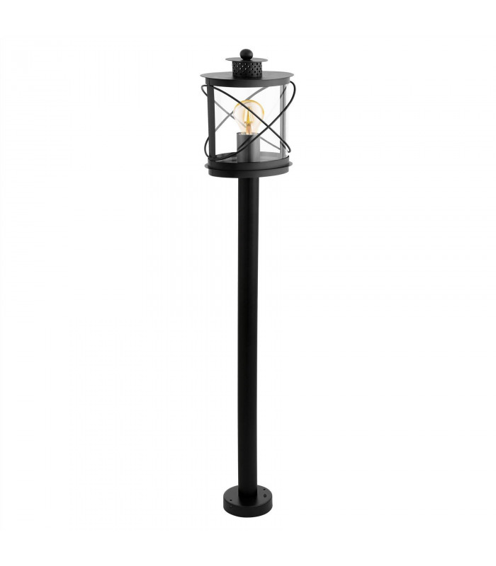 1 Light Outdoor Bollard Lantern Black IP44, E27