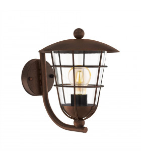1 Light Outdoor Wall Lantern Brown IP44, E27
