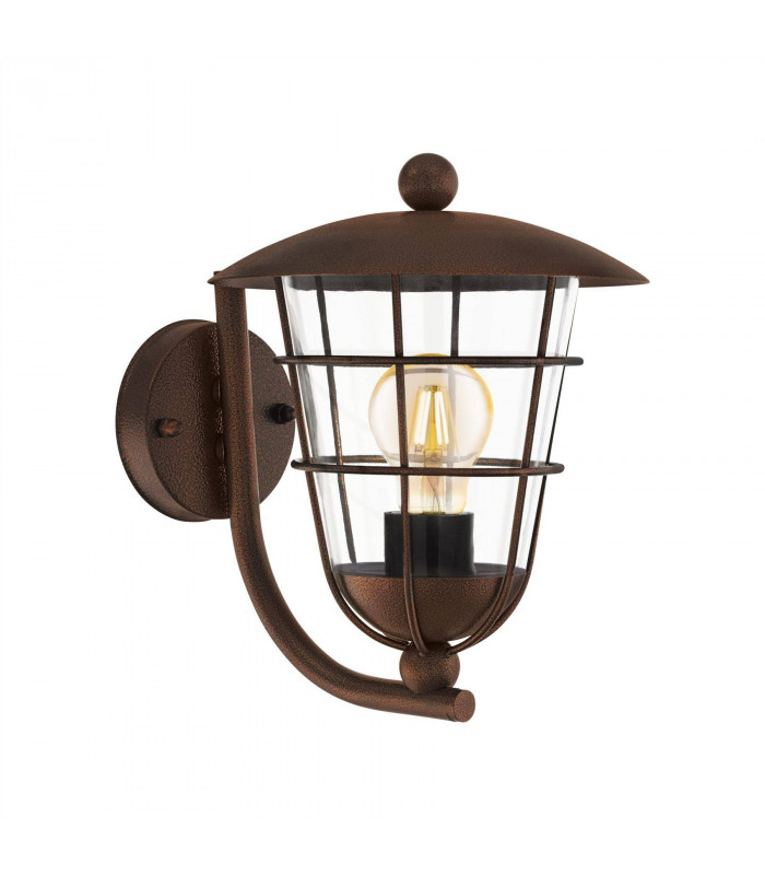 1 Light Outdoor Wall Lantern Brown IP44, E27