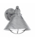 1 Light Outdoor Wall Downlight Antique Silver IP44, E27