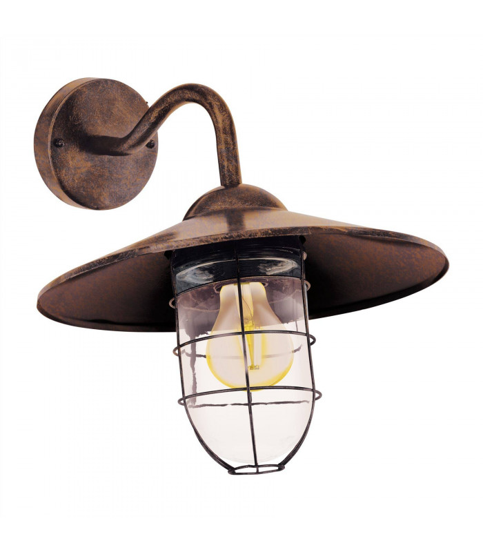 1 Light Outdoor Wall Downlight Antique Copper IP44, E27