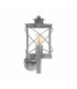 1 Light Outdoor Wall Light Antique Silver IP44, E27