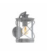 1 Light Outdoor Wall Light Antique Silver IP44, E27