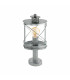 1 Light Outdoor Pedestal Light Antique Silver IP44, E27