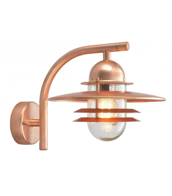 1 Light Outdoor Dome Wall Lantern Light Copper IP55, E27