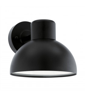 1 Light Outdoor Wall Downlight Black IP44, E27