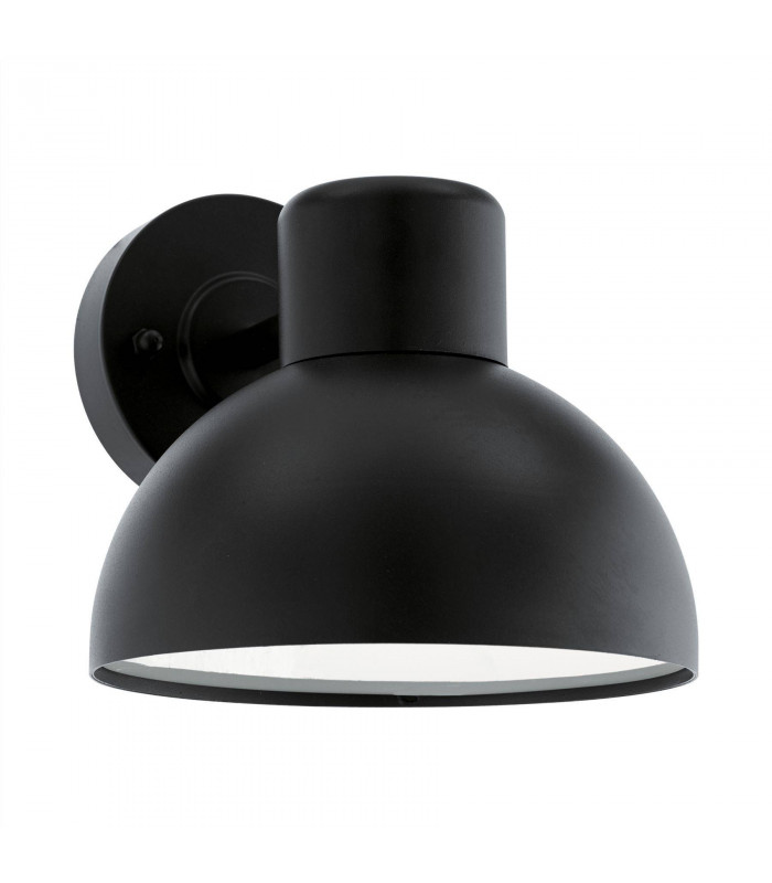 1 Light Outdoor Wall Downlight Black IP44, E27