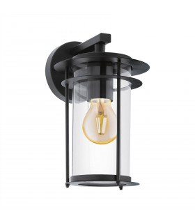 1 Light Outdoor Wall Lantern Black IP44, E27