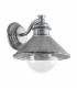 1 Light Outdoor Wall Downlight Antique Silver IP44, E27