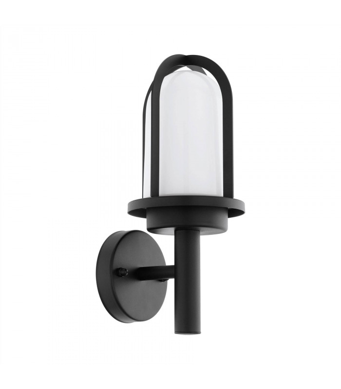 1 Light Outdoor Wall Light Black IP44, E27