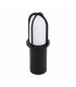 1 Light Outdoor Pedestal Light Black IP44, E27