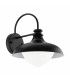 1 Light Outdoor Wall Downlight Black IP44, E27