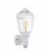 1 Light Outdoor Wall Lantern with PIR Motion + Dawn / Dusk Sensor White IP44, E27