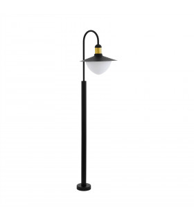 1 Light Outdoor Lamp Post Black, Gold IP44, E27
