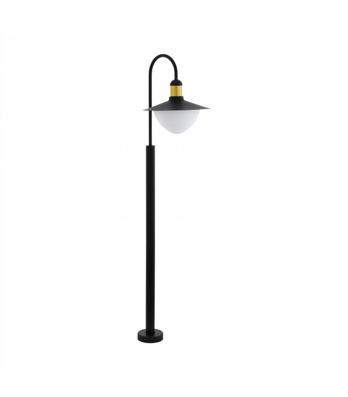 1 Light Outdoor Lamp Post Black, Gold IP44, E27