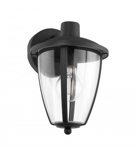1 Light Outdoor Wall Lantern Black IP44, E27