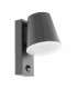 1 Light Outdoor Wall Downlight with PIR Motion Sensor Anthracite IP44, E27
