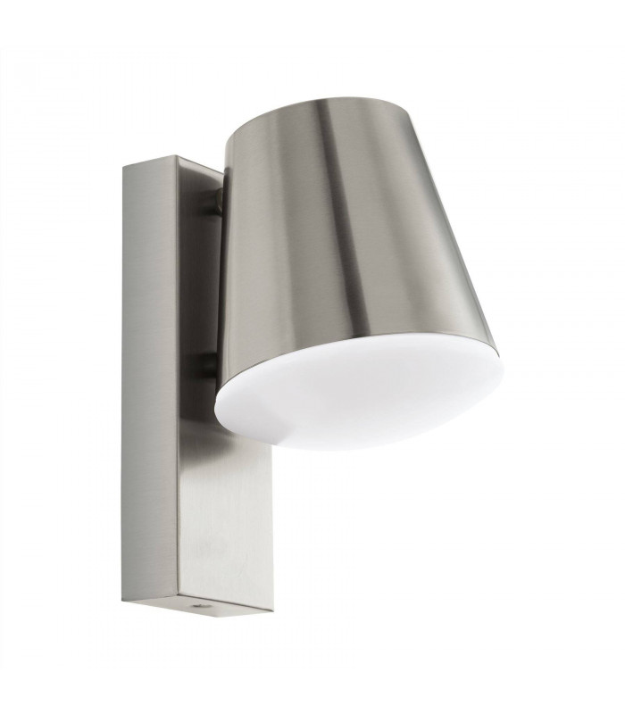 1 Light Outdoor Wall Downlight with PIR Motion Sensor Stainless Steel IP44, E27