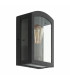 1 Light Outdoor Flush Wall Lantern Black IP44, E27
