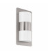 2 Light Outdoor Flush Wall Light Stainless Steel IP44, E27