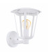 1 Light Outdoor Wall Lantern White IP44, E27