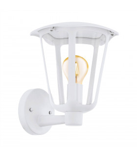 1 Light Outdoor Wall Lantern White IP44, E27