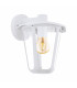 1 Light Outdoor Wall Lantern White IP44, E27
