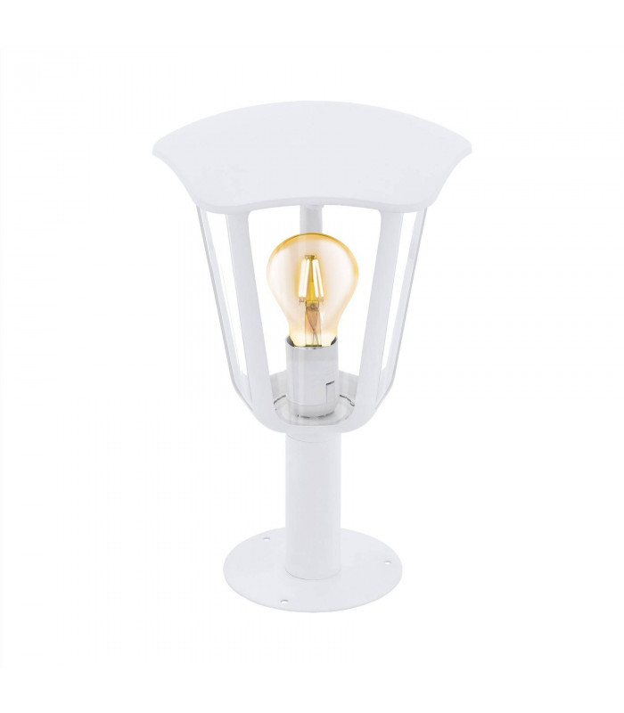1 Light Outdoor Pedestal Light White IP44, E27
