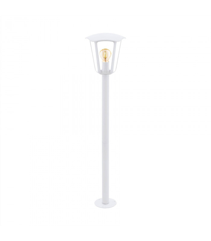1 Light Outdoor Lamp Post White IP44, E27