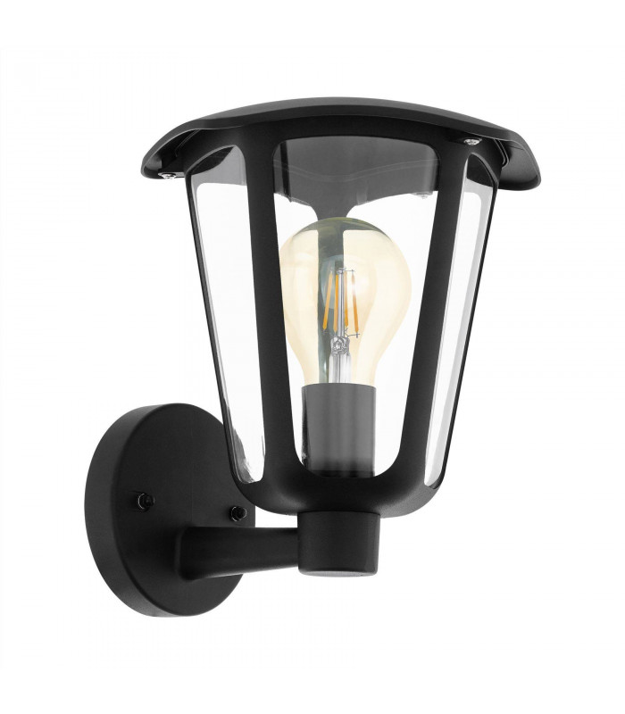 1 Light Outdoor Wall Lantern Black IP44, E27