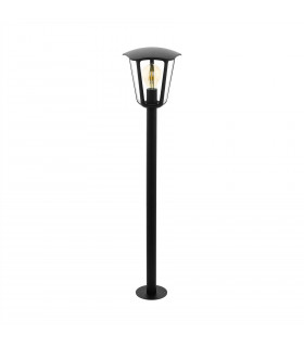 1 Light Outdoor Lamp Post Black IP44, E27