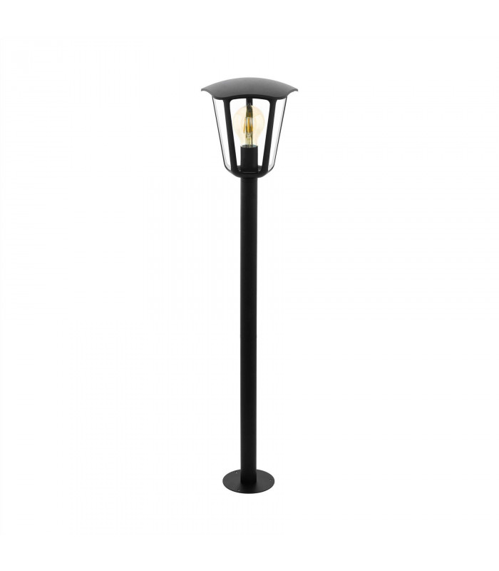 1 Light Outdoor Lamp Post Black IP44, E27